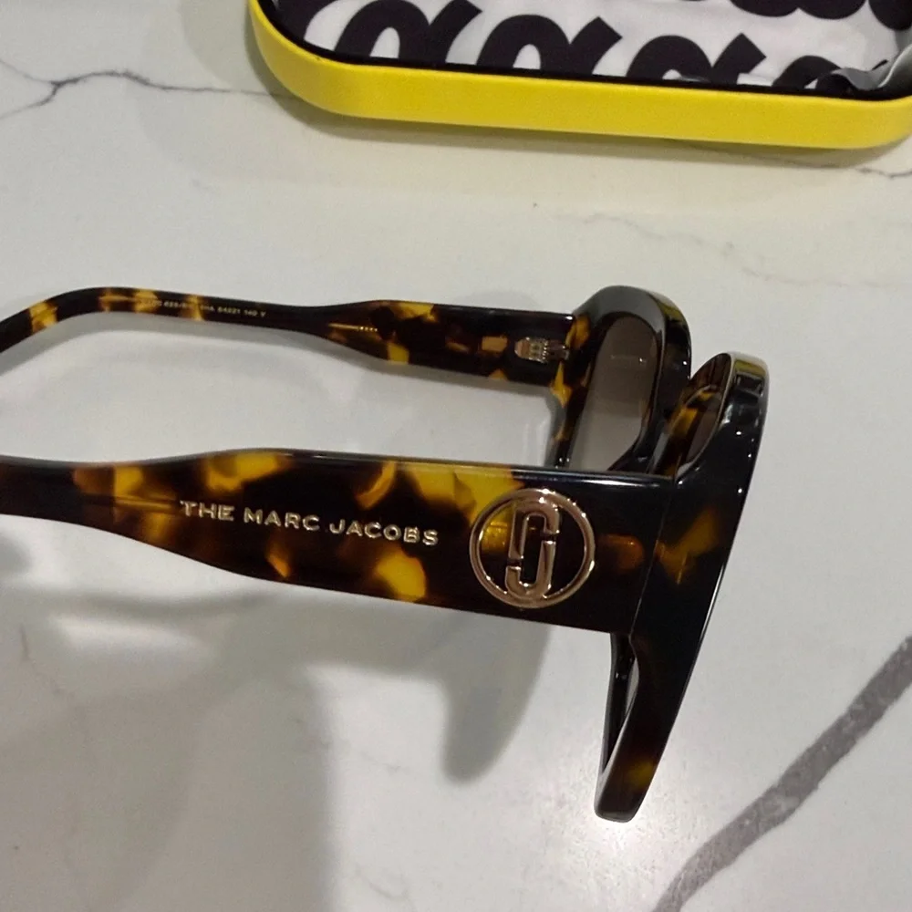 Marc Jacobs Brown Sunglasses with Yellow Case